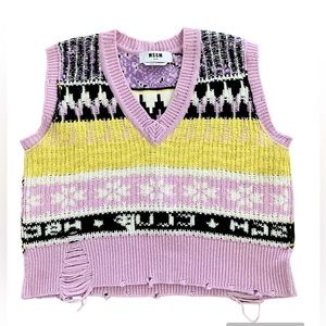 MSGM Distressed Oversize Vest